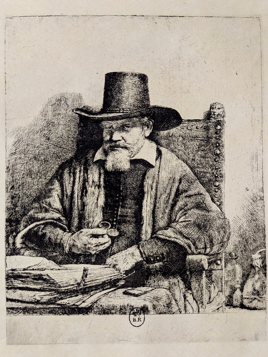 Etching Engraving 'arnout Tholinx, Inspector'-photo-2