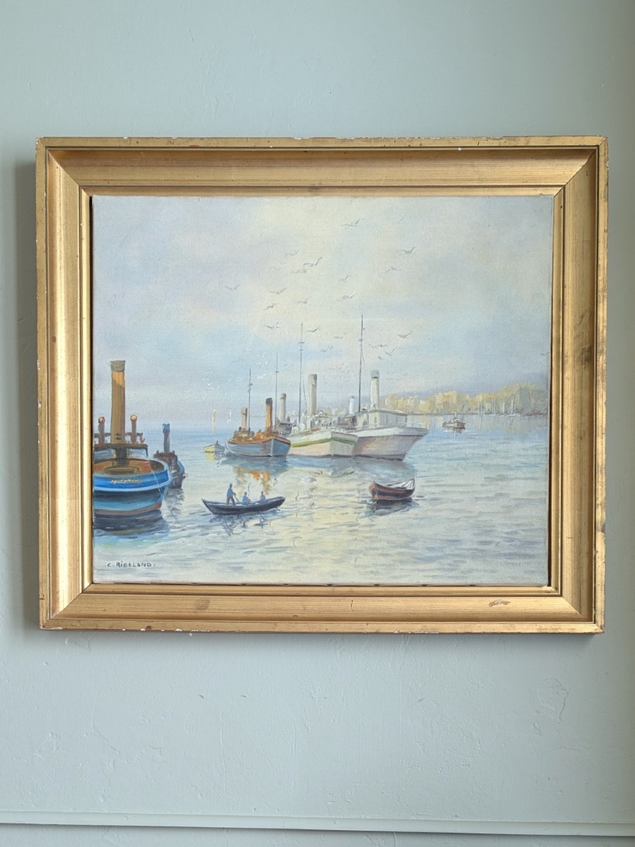 École française - peinture signée du milieu du XXe siècle, impressionniste français.