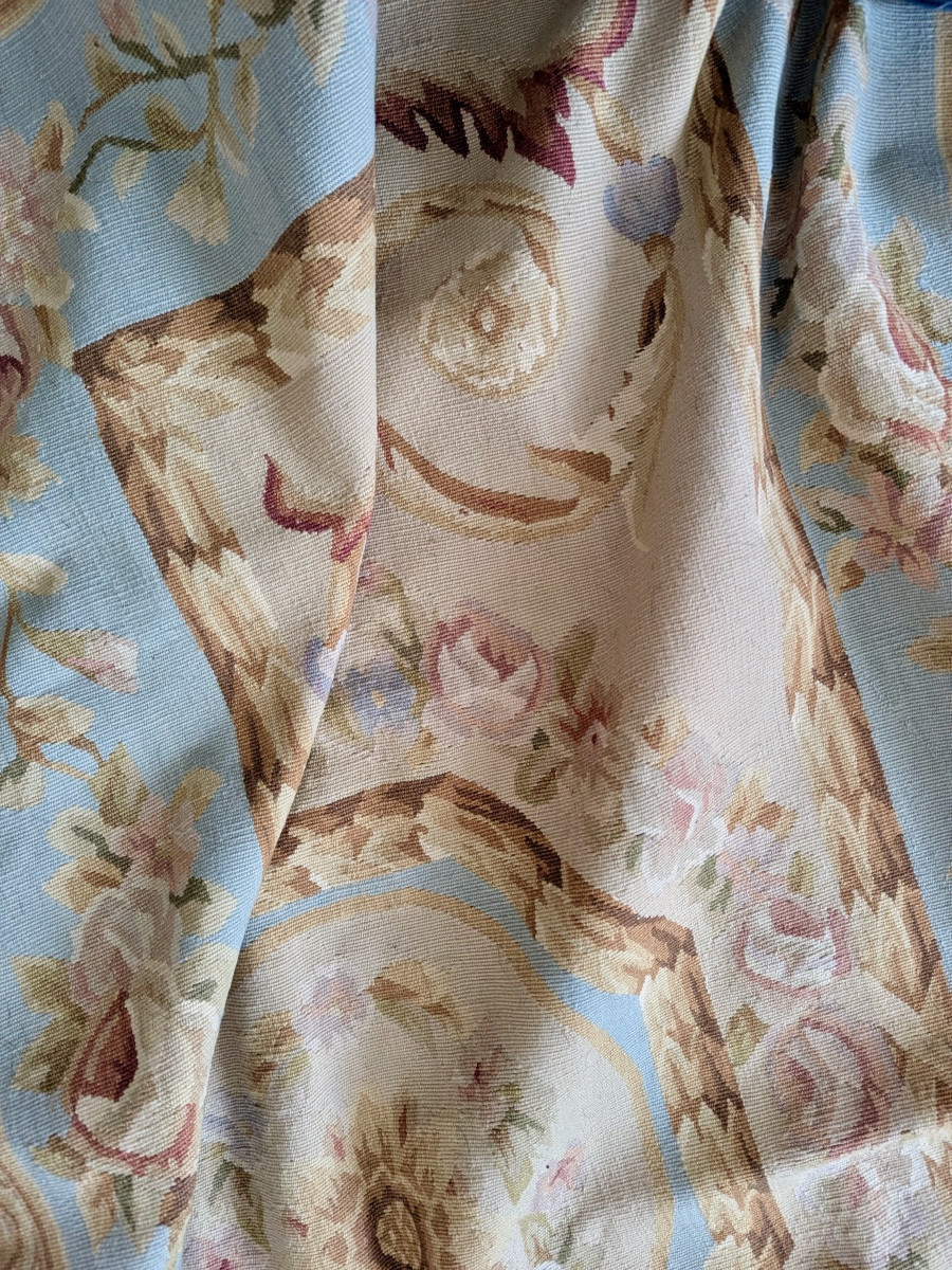 Tapis d'Aubusson vintage français.-photo-3