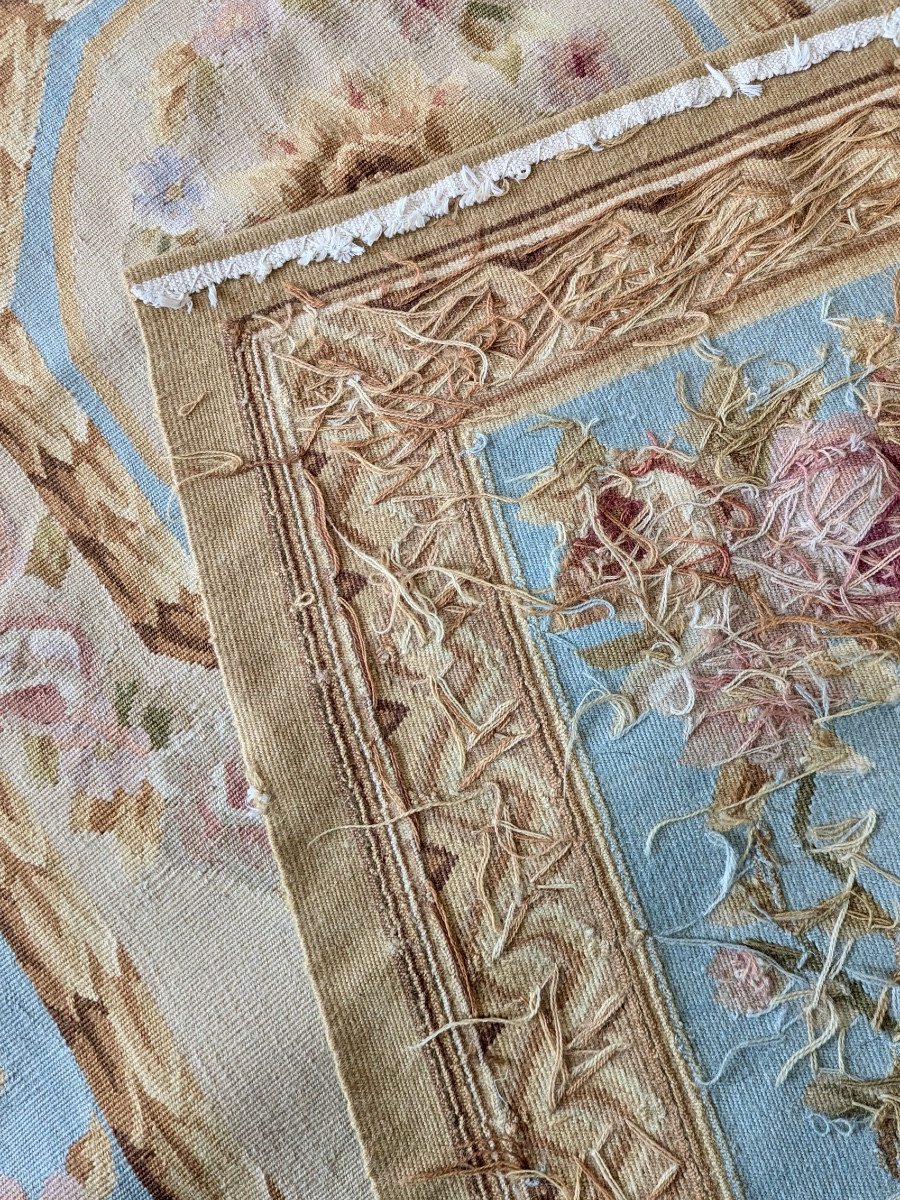 Tapis d'Aubusson vintage français.-photo-1