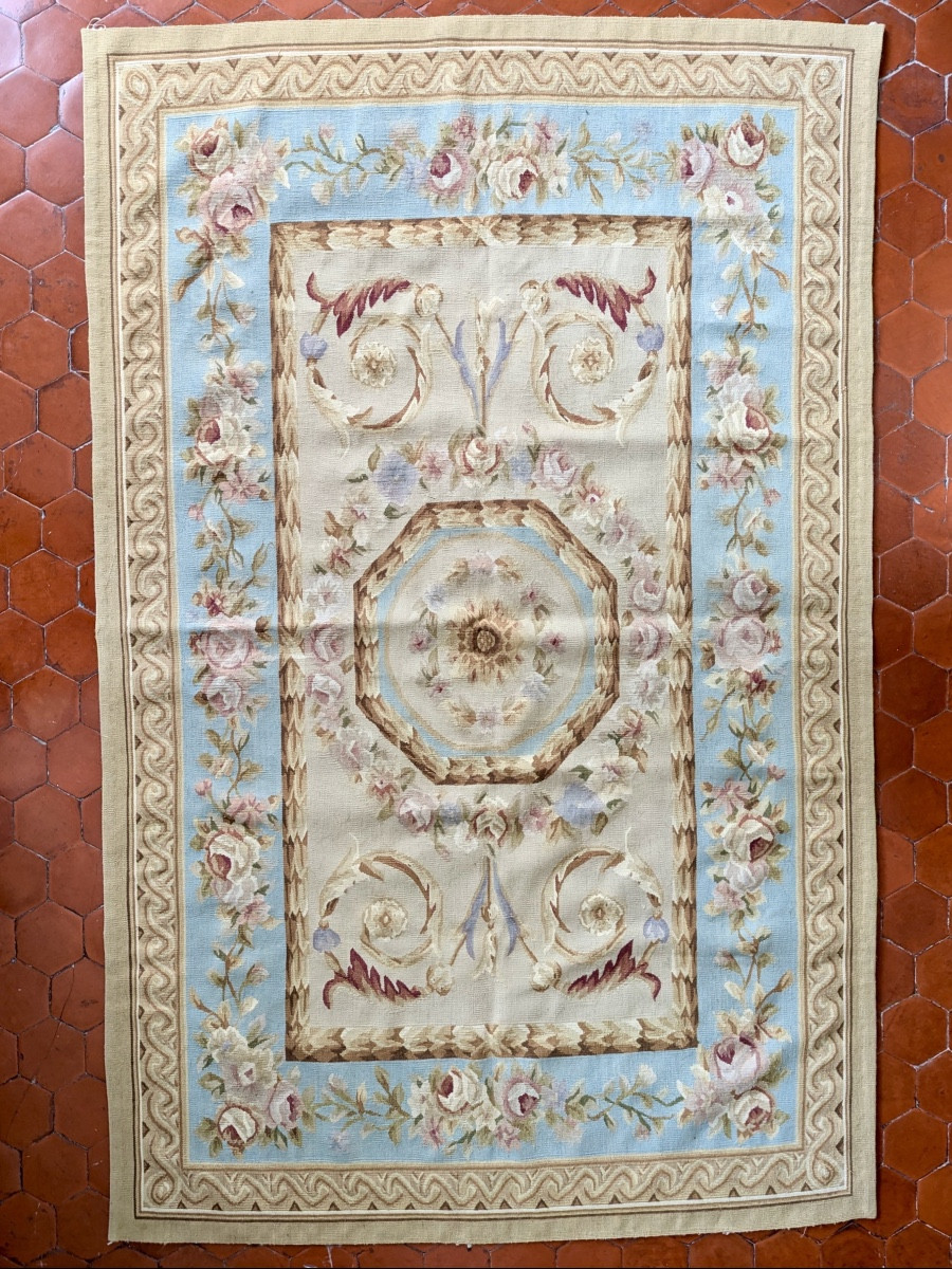 Tapis d'Aubusson vintage français.