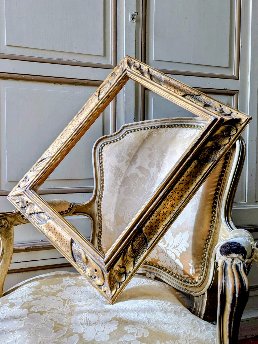 Cadre de style cassette inversée, début XVIIe siècle, fabrication italienne du XIXe siècle.-photo-2