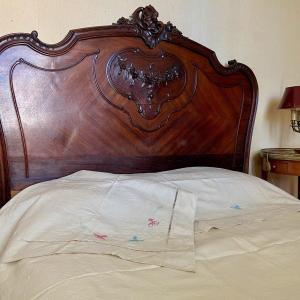 French Embroidered Linen Sheets