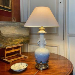 Antique Chinoiserie Lamp Gilt Bronze Ormolu Mounted.