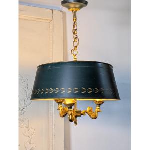 Vintage Solid Bronze Chandelier Empire Style.