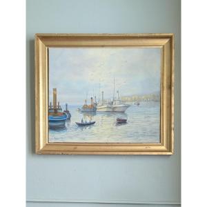 École française - peinture signée du milieu du XXe siècle, impressionniste français.