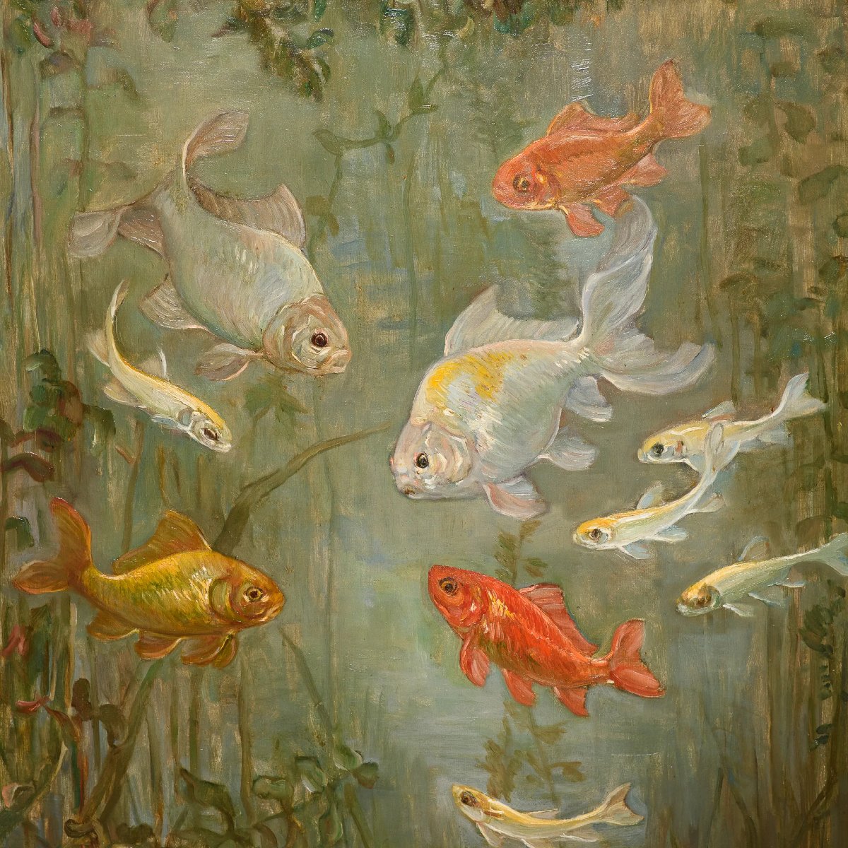 Poissons rouges | Marie van Waning-Stevens | (1874-1973)-photo-2