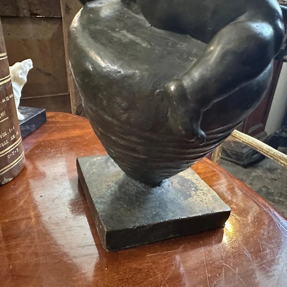 Heurtoir De Porte En Bronze — Grande Taille, Fusion Artistique Italienne, Finition Laiton Antique