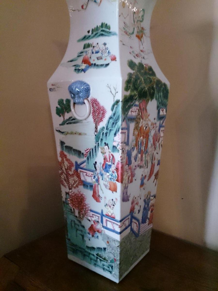 Pair Of Chinese Vases 19 Th Century-photo-2