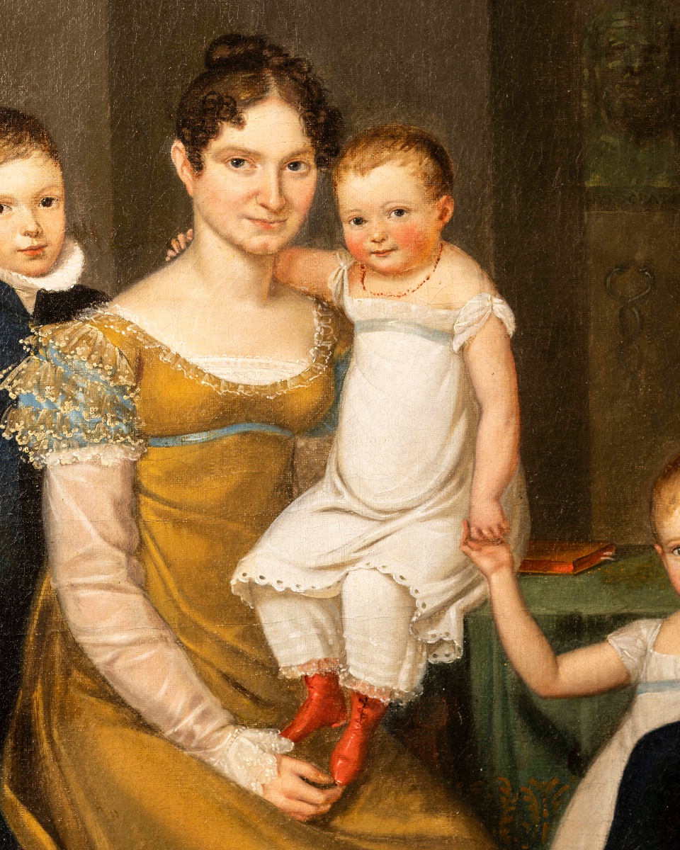 English School Of The 19th Century   Portrait Of English Noble Family-photo-3