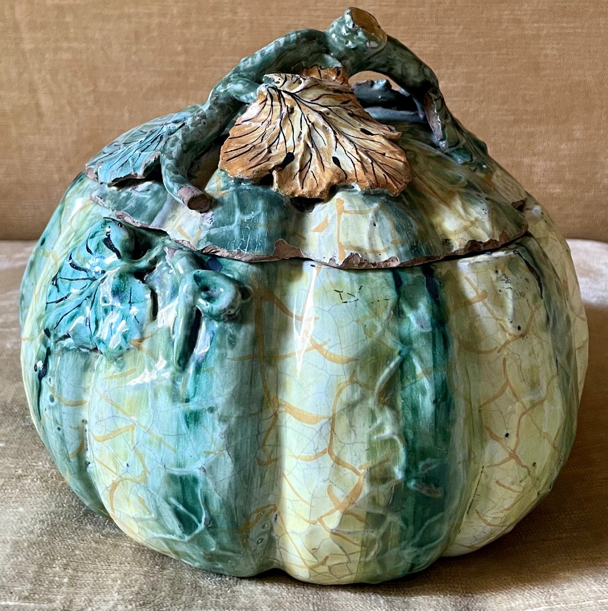 Gourde En Maiolica. -photo-6