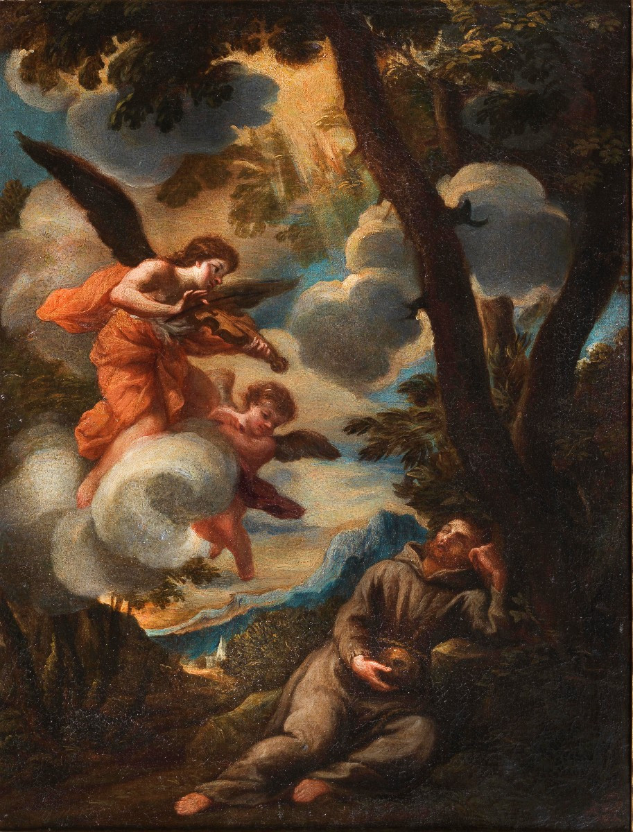 Peinture de Saint François en extase, par le chevalier bourguignon-photo-2