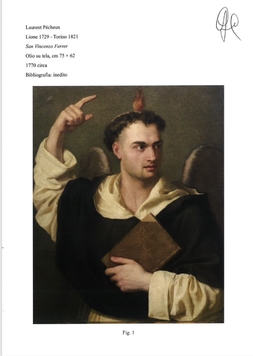 Saint Vincent Ferrier École de l’Italie du Nord, XVIIIe siècle Huile sur toile, 75 x 62 cm-photo-1
