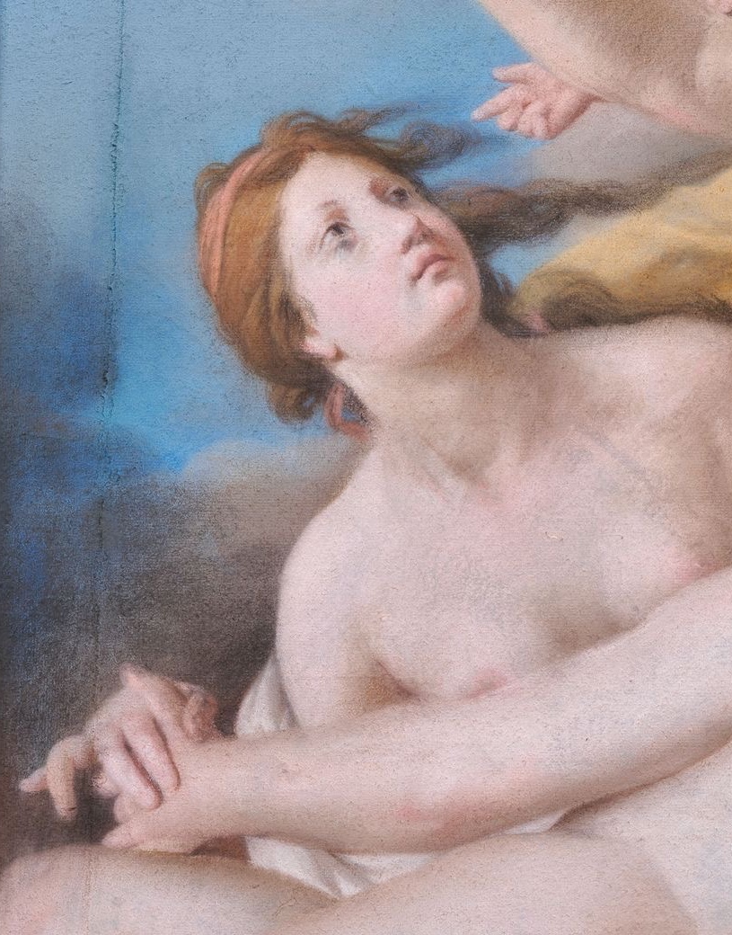 Paire de pastels du XVIIIe siècle École émilienne,Pastel sur papier-photo-3