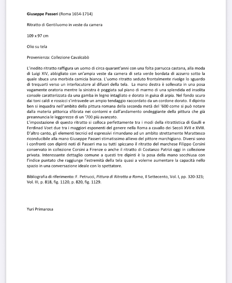 Portrait Of A Gentleman In A Dressing Gown By Giuseppe Passeri, 17th Century-photo-2