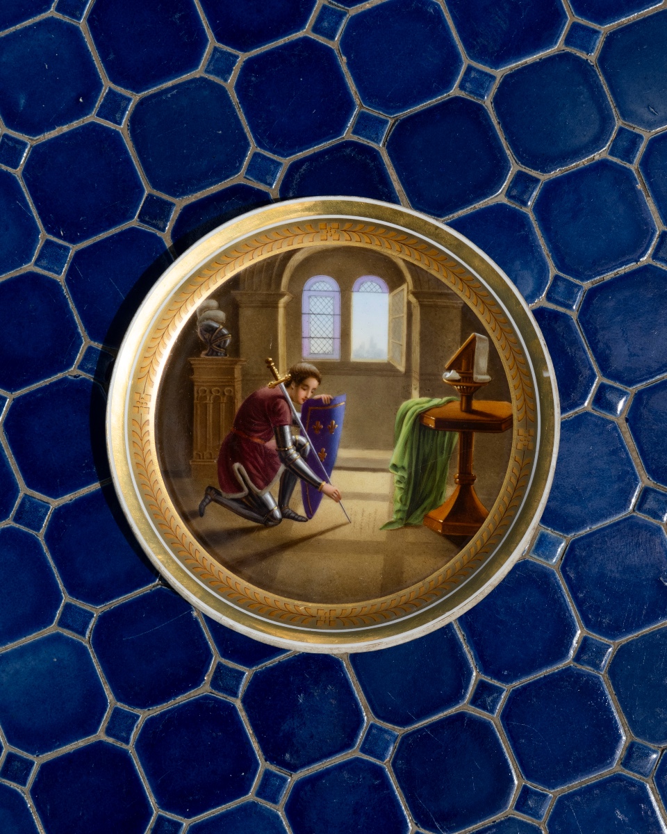 Maison Dagoty - Published By Honoré In Paris, Enameled And Gilded Porcelain Plates