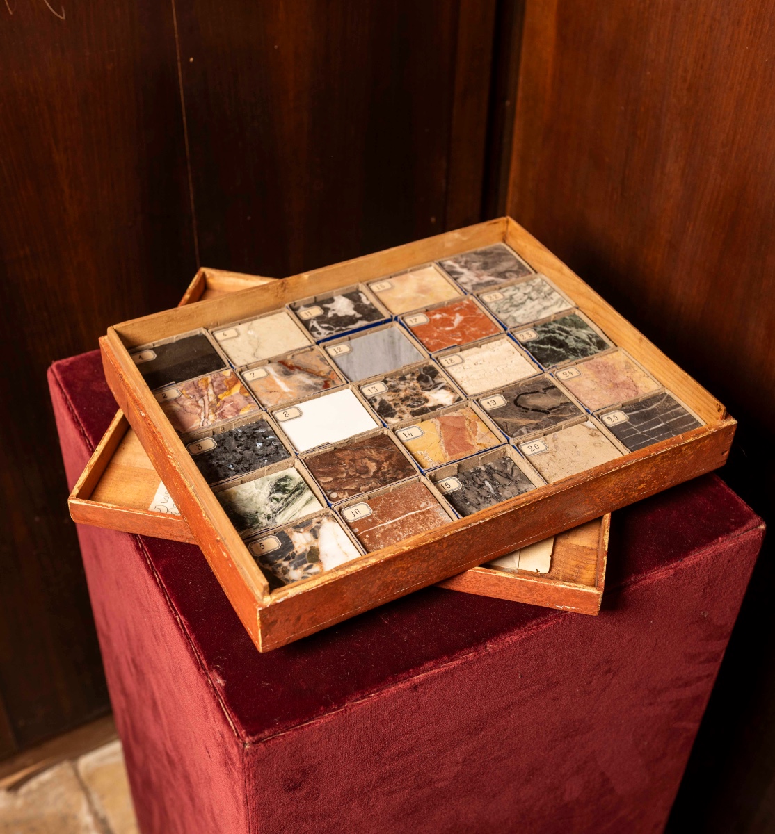 Collection d'échantillons de marbre