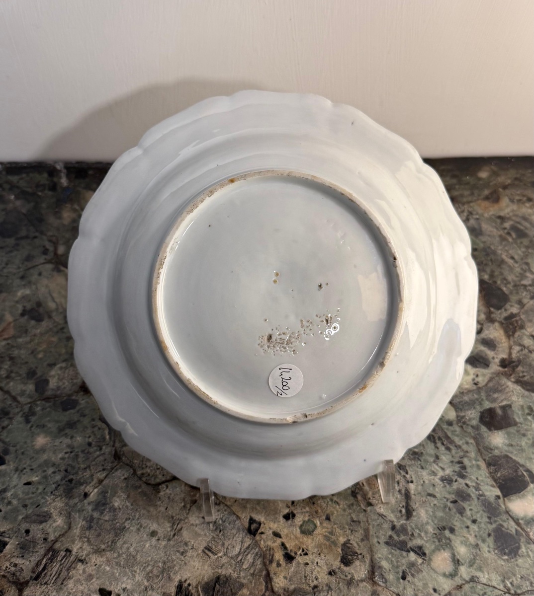Set Of Two Porcelain Plates By Manifattura Ginori, Decorated With Tulips -photo-3