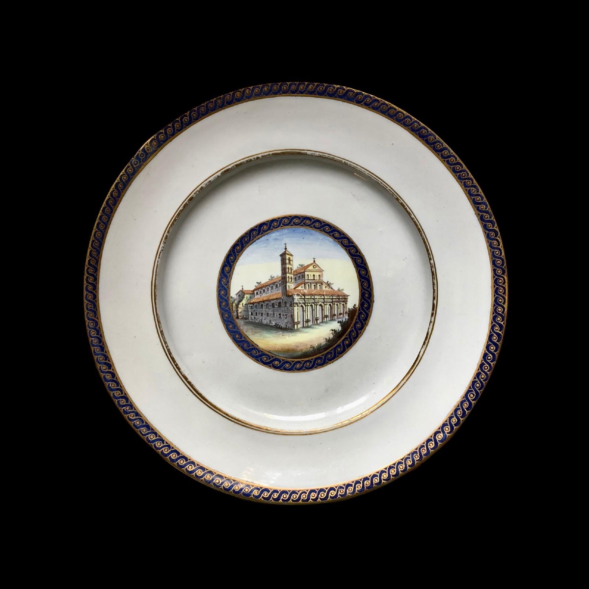 Groupe de six assiettes en porcelaine, Manufacture Ginori, en Douche, vers 1780.-photo-2
