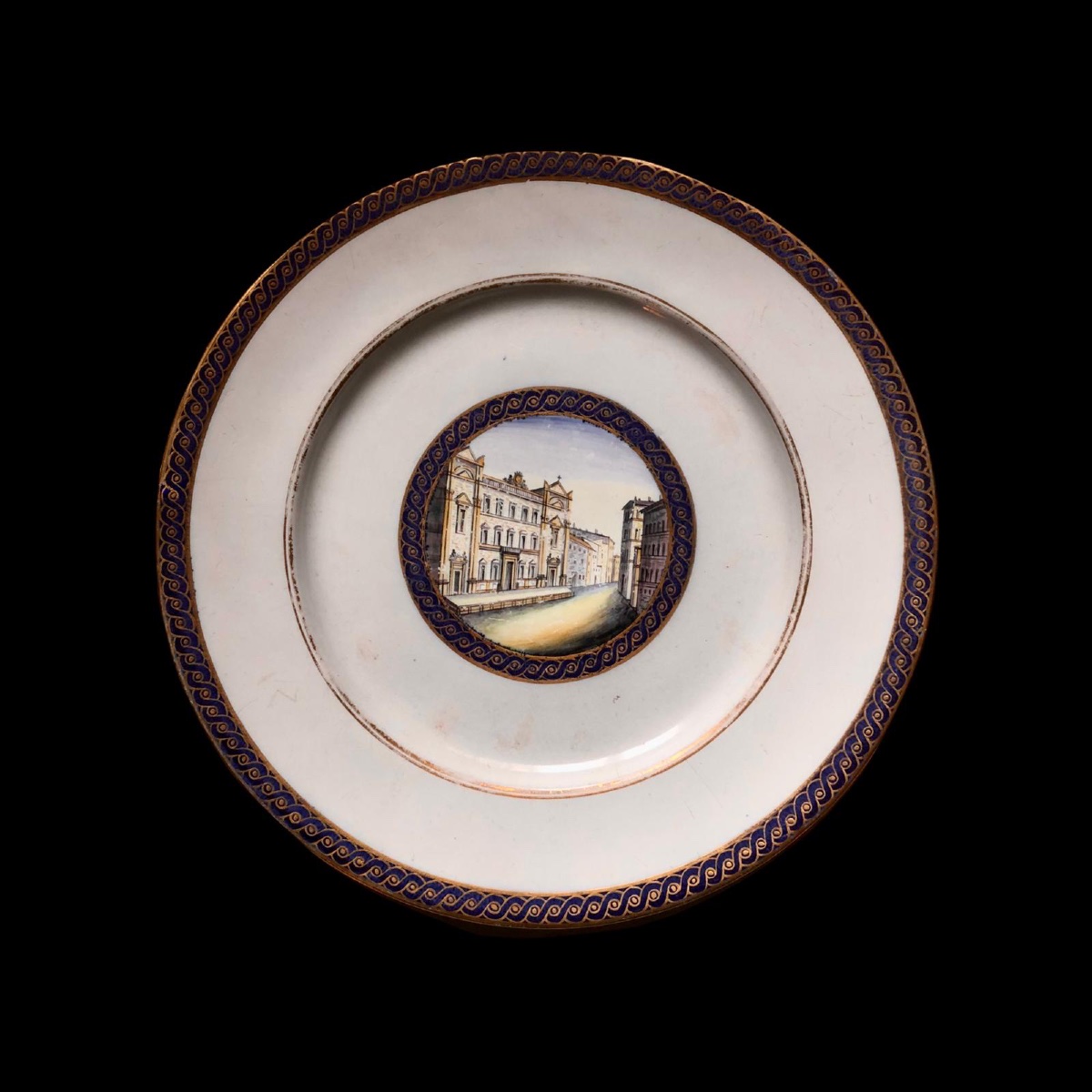 Groupe de six assiettes en porcelaine, Manufacture Ginori, en Douche, vers 1780.-photo-5