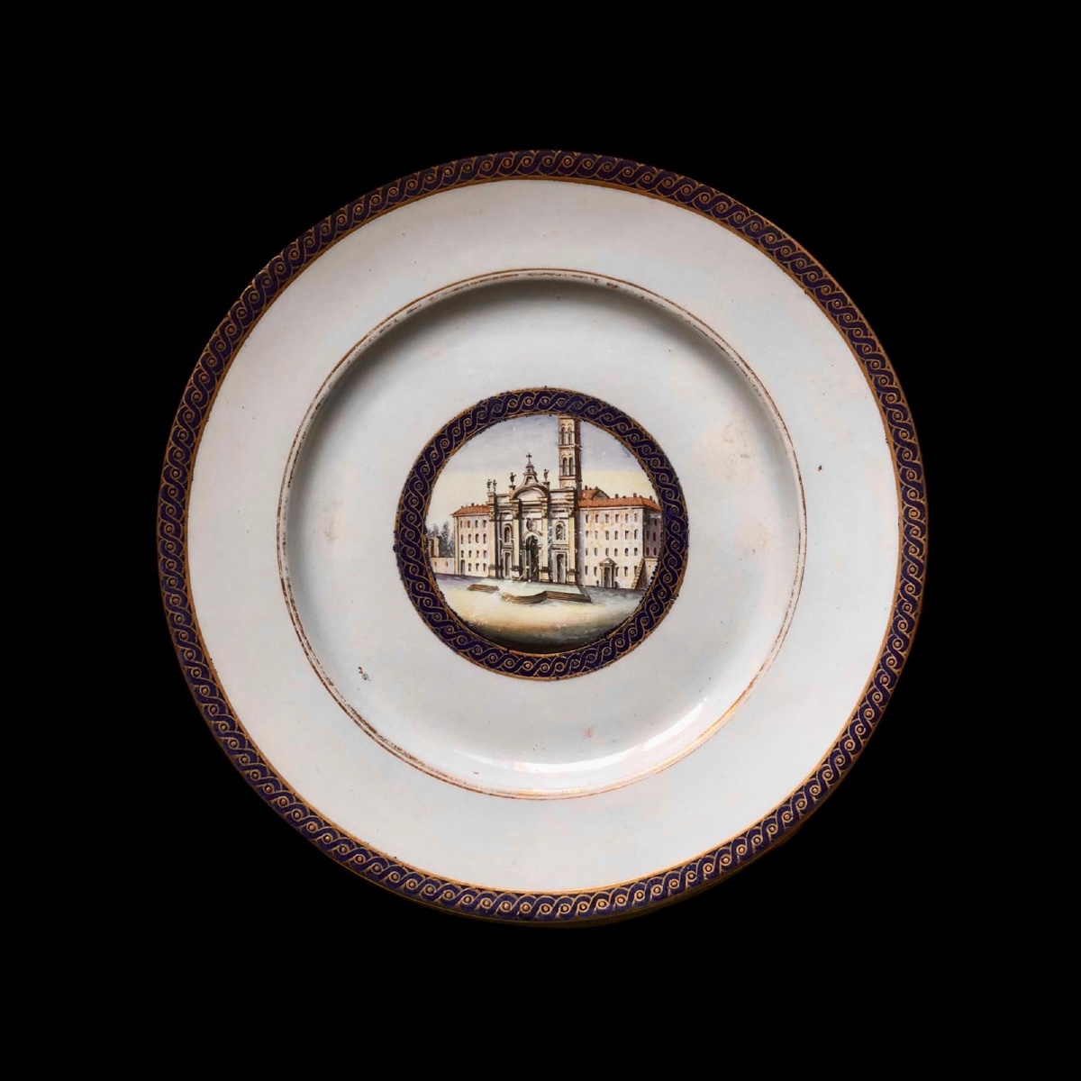 Groupe de six assiettes en porcelaine, Manufacture Ginori, en Douche, vers 1780.-photo-7