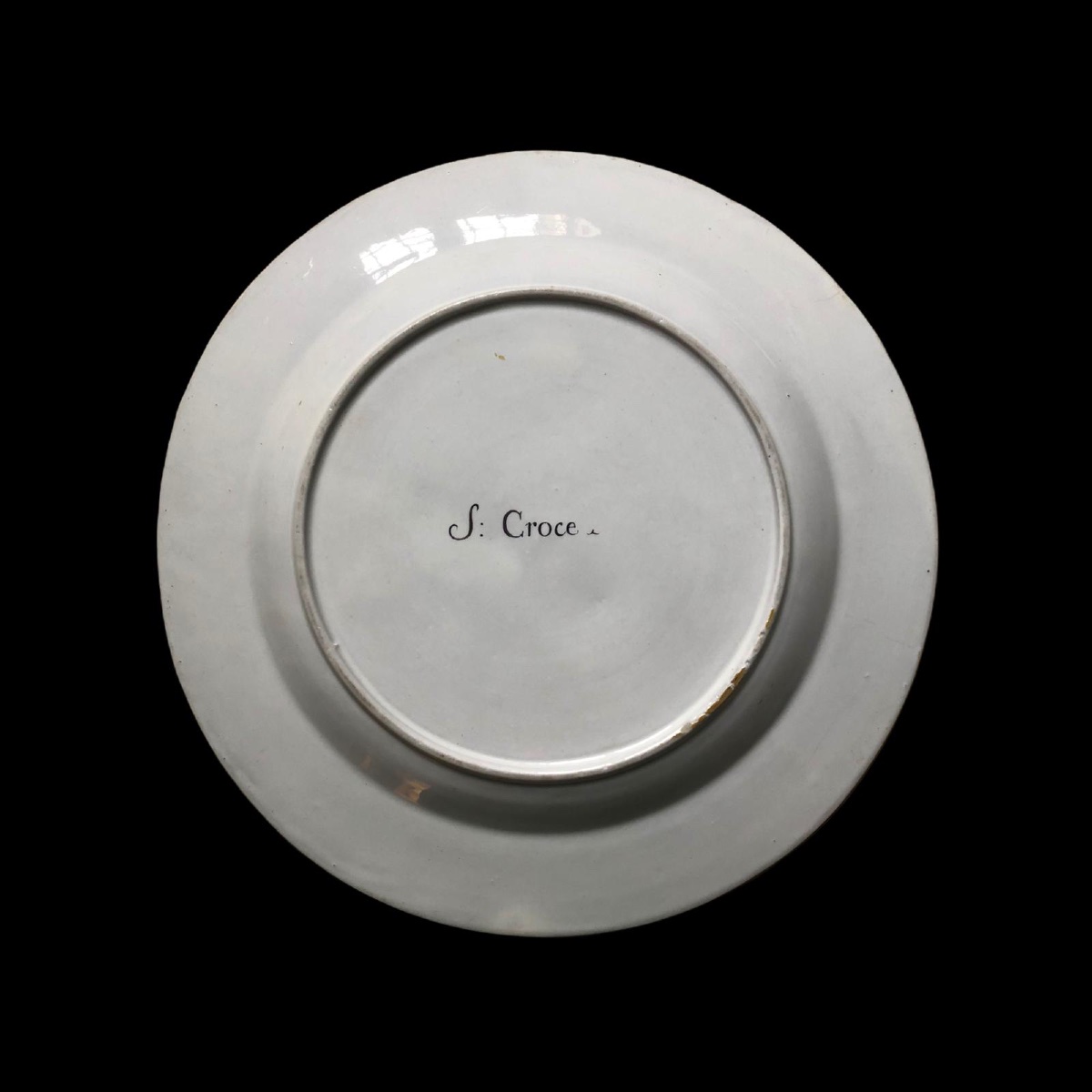 Groupe de six assiettes en porcelaine, Manufacture Ginori, en Douche, vers 1780.-photo-8