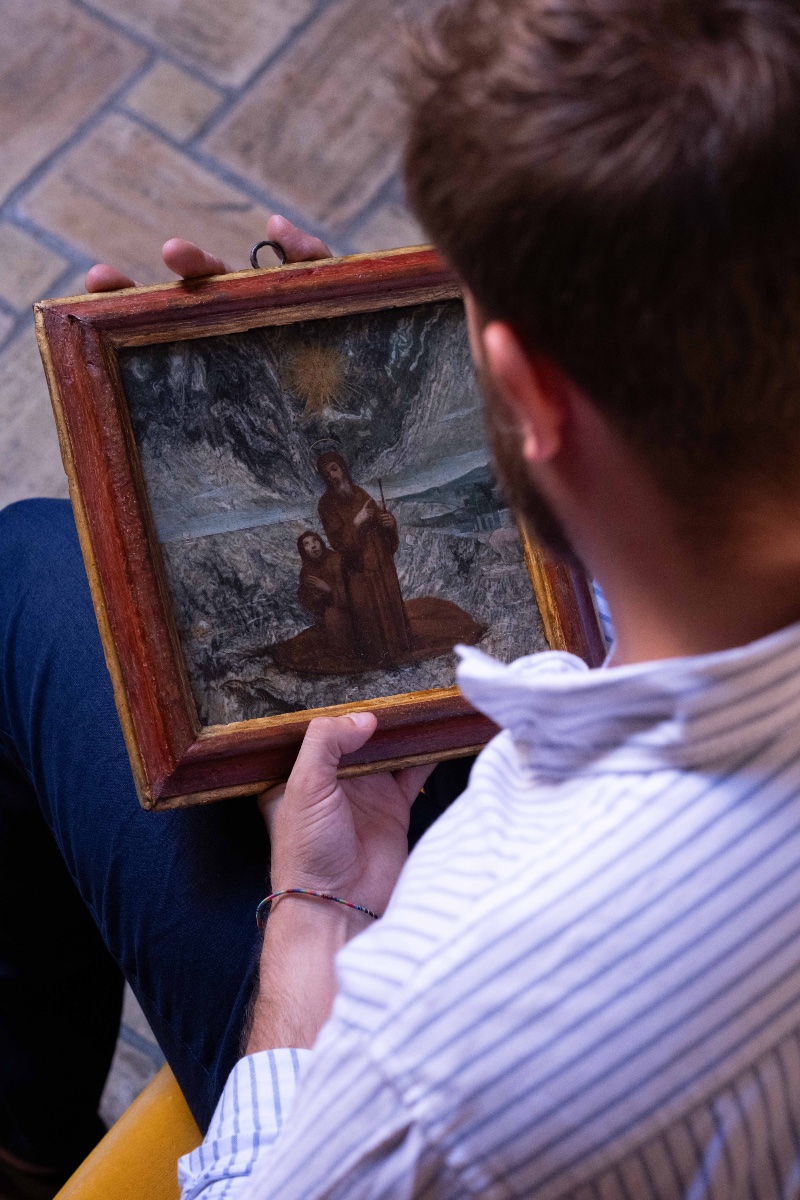 A Painting On Stone Depicting Saint Francis Of Paola -photo-4