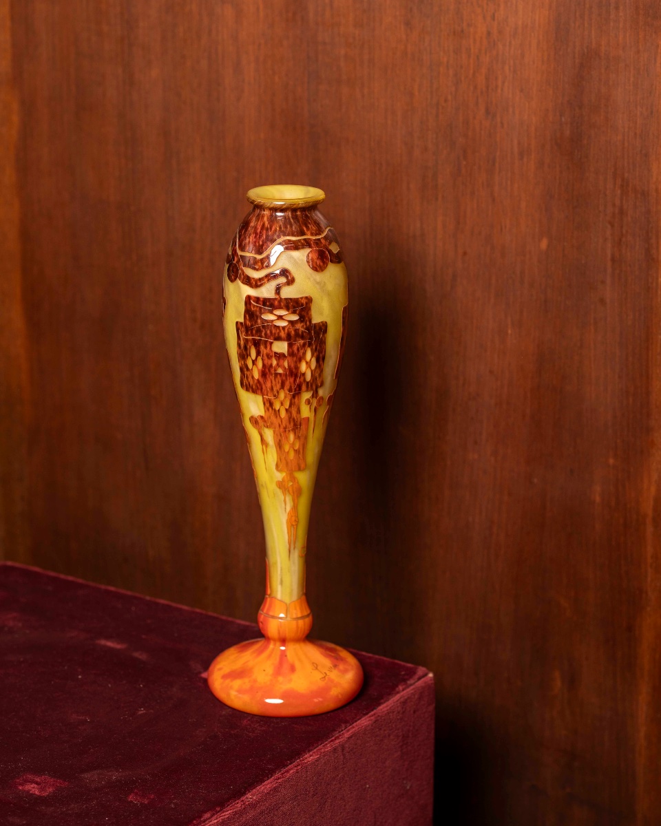 Vase élancé de la collection Charles Schneider des années 1920-photo-2