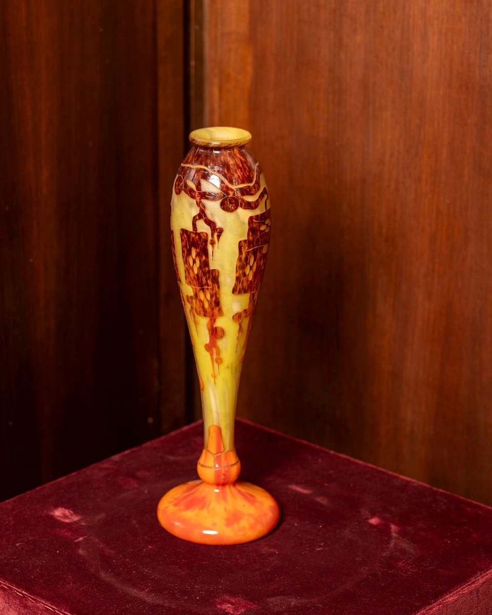 Vase élancé de la collection Charles Schneider des années 1920