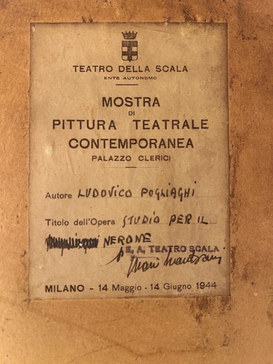 Sketch By Lodovico Pogliaghi For The Set Design Of The Opera “nerone”-photo-3