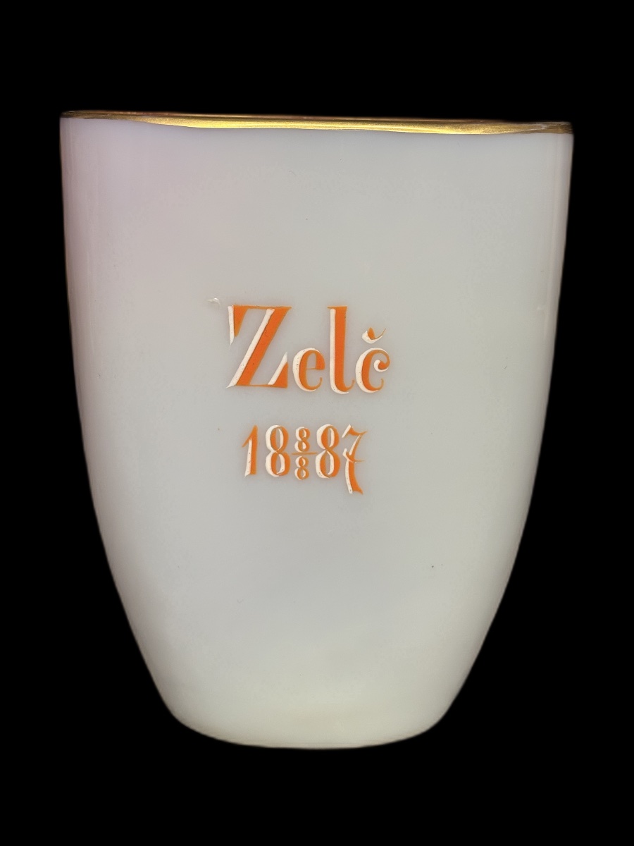 Antique Blown-glass Vase From Bohemia, Made By The Zelč Glassworks, Dated 1887.-photo-3