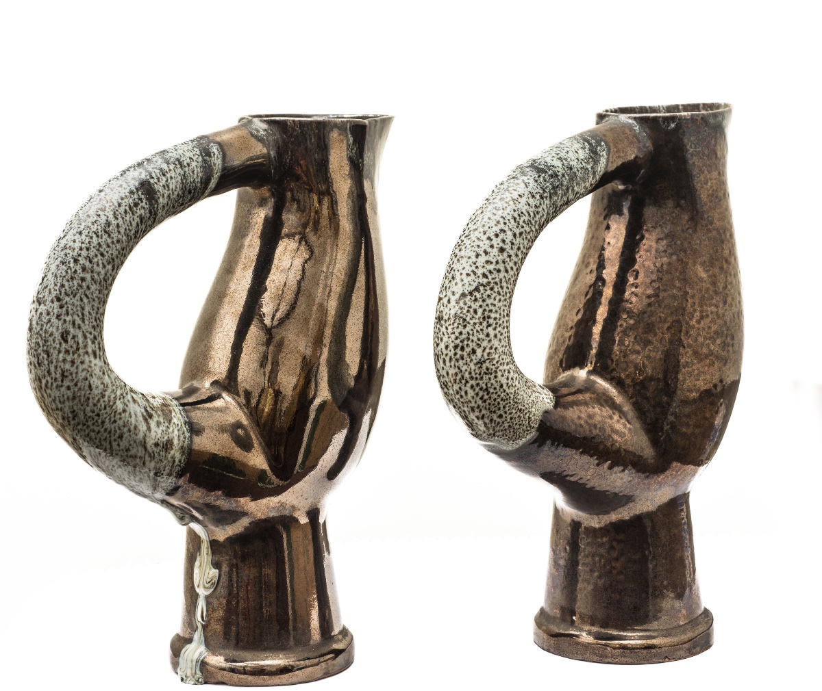 Pair Of Majolica Vases With Lustre Decoration, Italy, 1970s–1980s-photo-4