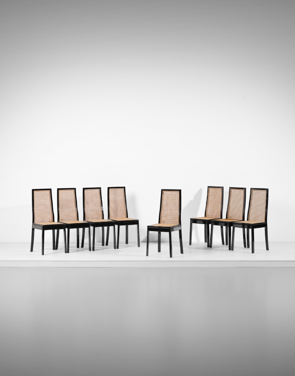 Huit chaises de Tito Agnoli (1931-2012), modèle 840 pour Montina, Italie