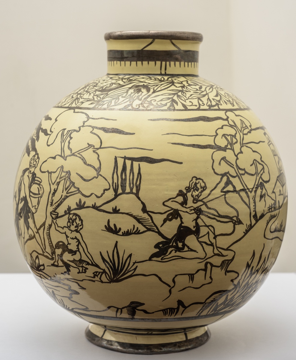 Ceramic Vase From The Cantagalli Workshop In Florence, 20th Century-photo-3