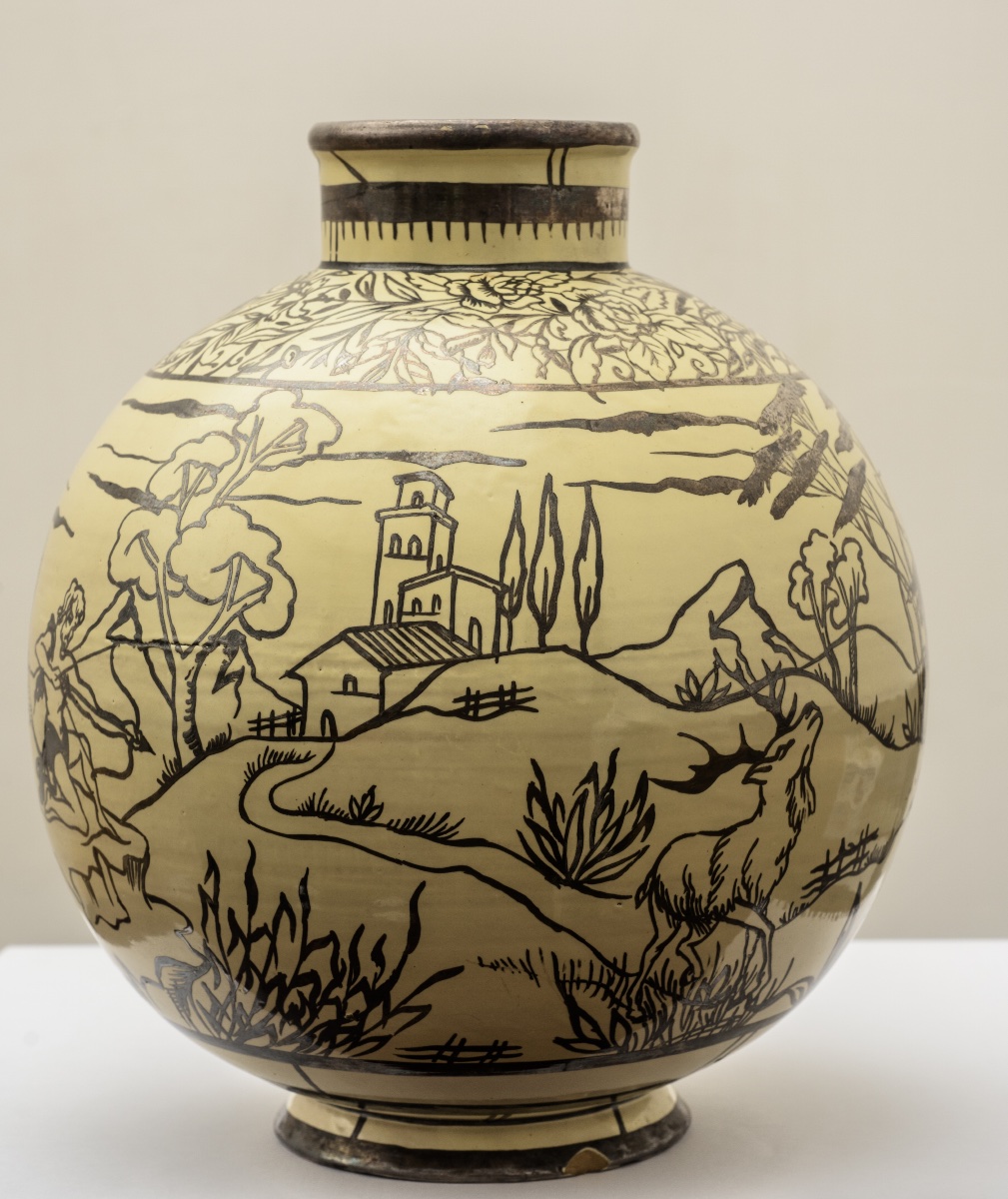Ceramic Vase From The Cantagalli Workshop In Florence, 20th Century-photo-4