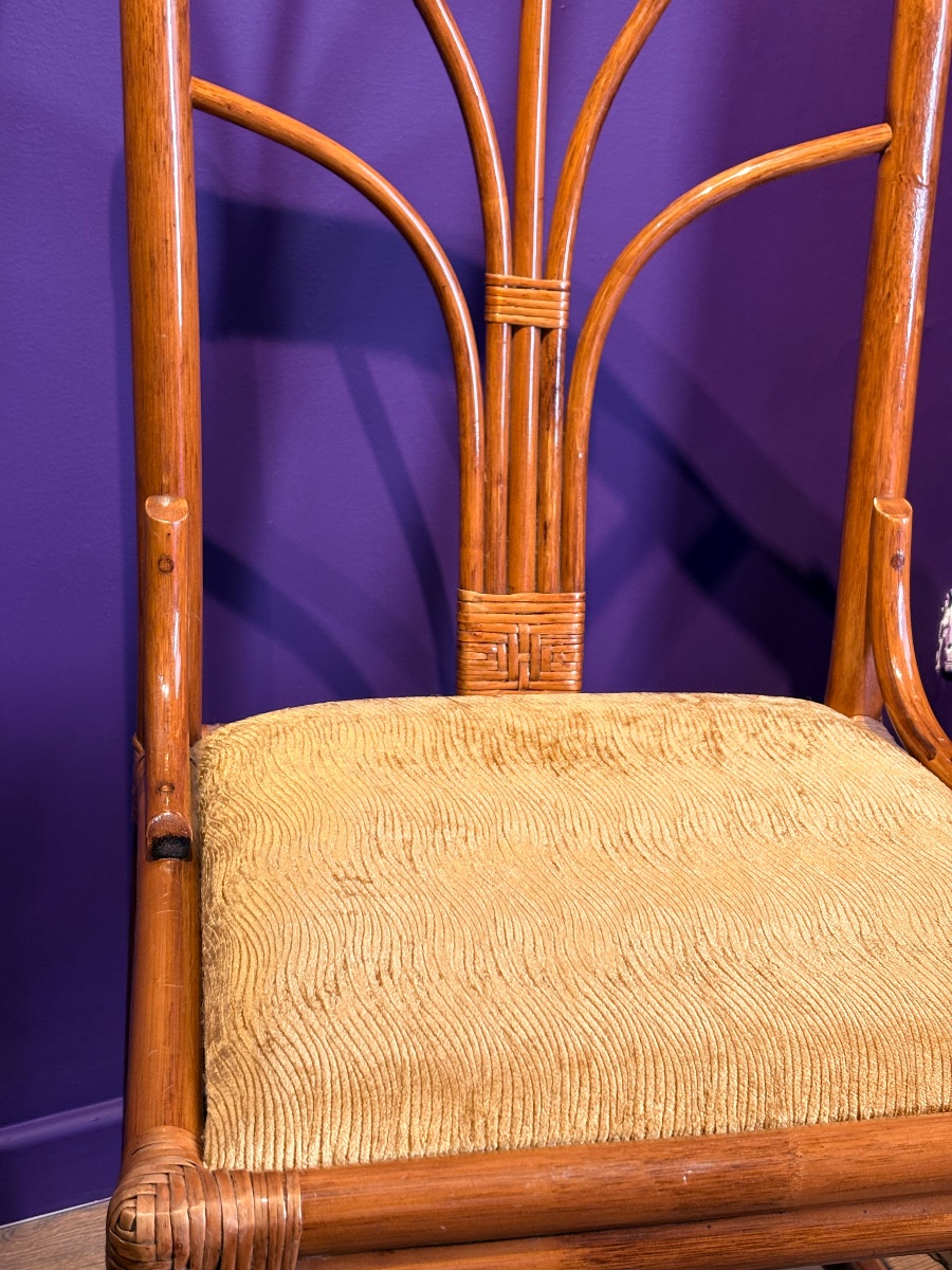 Paire de chaises en bambou-photo-4