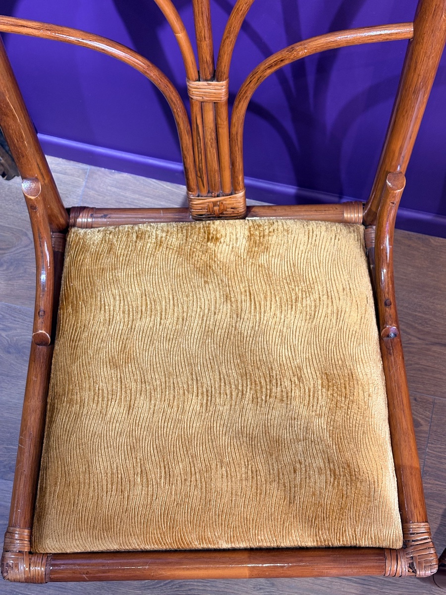 Paire de chaises en bambou-photo-1