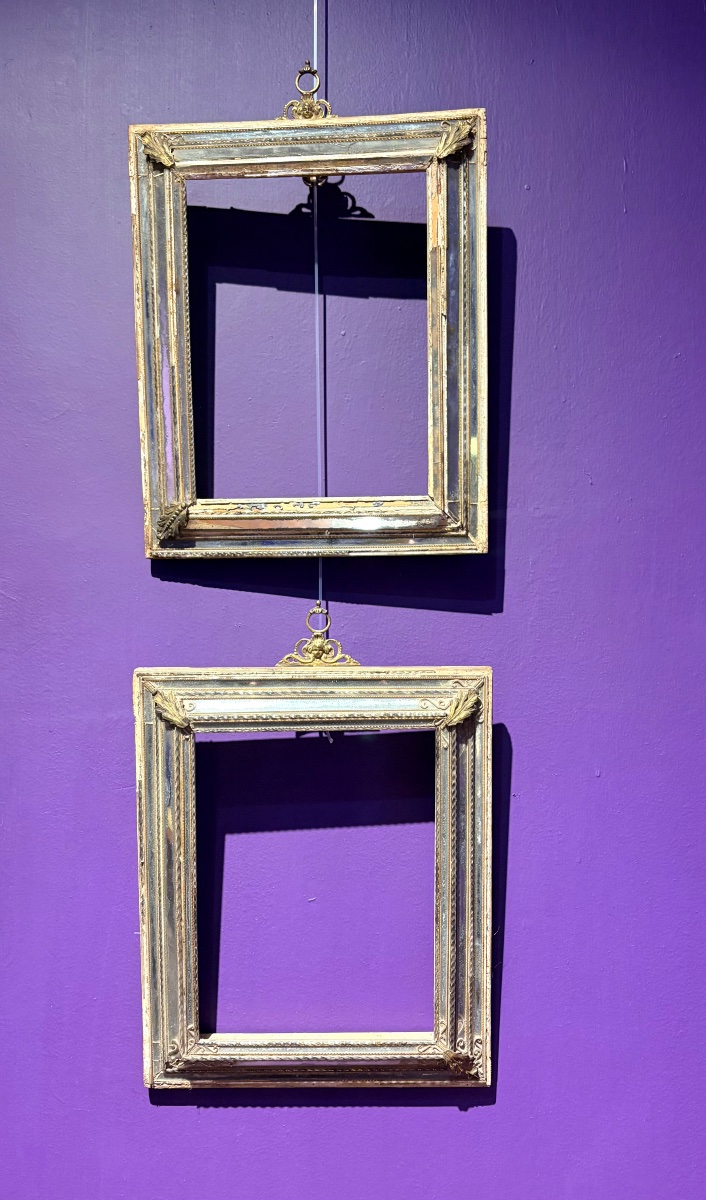 Pair Of Roman Side Mirrors, 18th Century