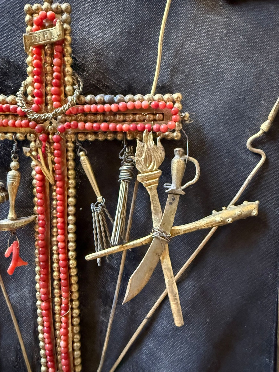 Autel votif avec crucifix et symboles de la Passion, Sicile, XVIIIe siècle-photo-4