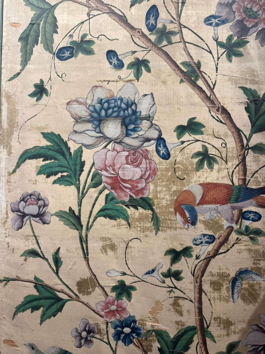 Pair Of Antique Chinese Panels, Qing Dynasty, 18th–19th Century-photo-2