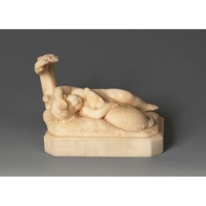 Giosuè Meli (luzzana, Bergamo 1813 - Roma 1893) Little Sculpture In Marble 