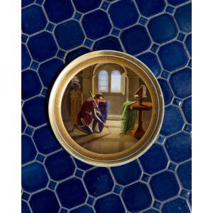 Maison Dagoty - Published By Honoré In Paris, Enameled And Gilded Porcelain Plates