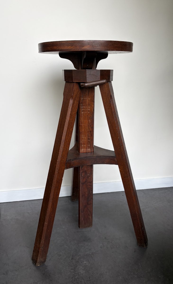 Rare Sellette de Sculpteur.-photo-2