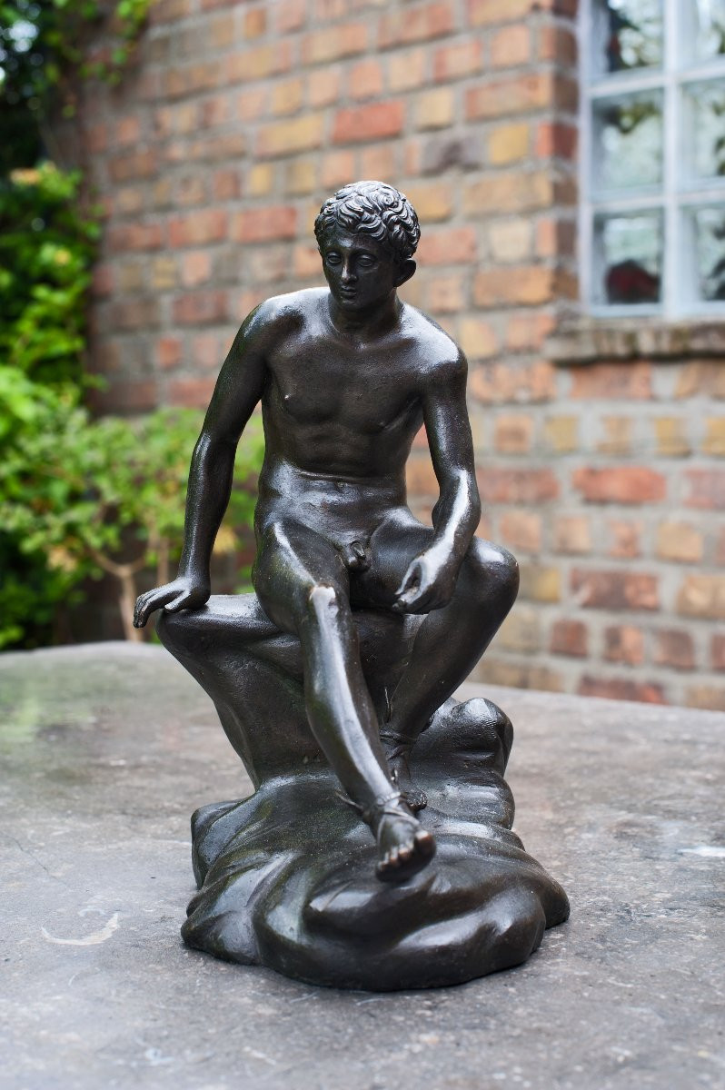 Bronze Seated Mercury -photo-2