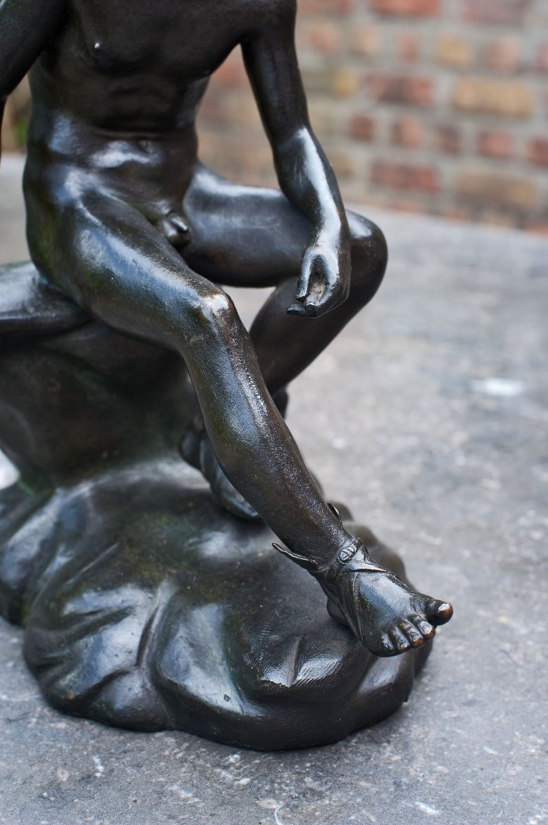 Bronze Seated Mercury -photo-2