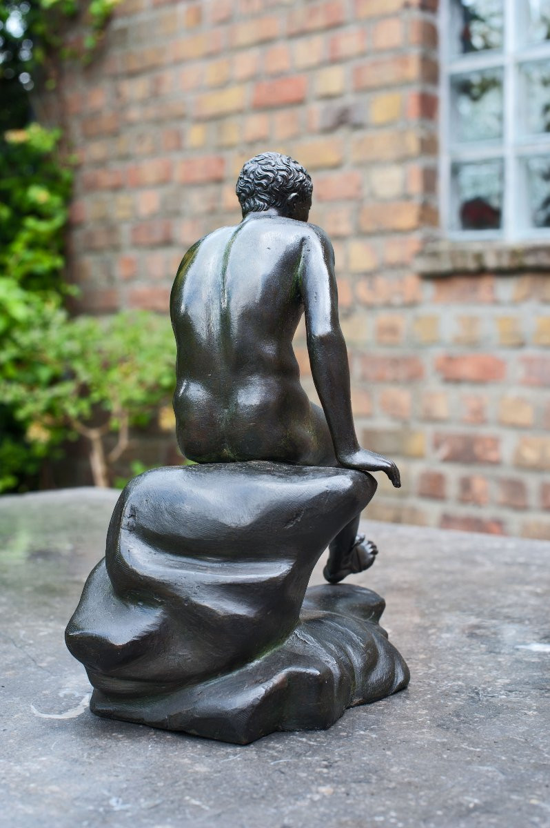 Bronze Seated Mercury -photo-3