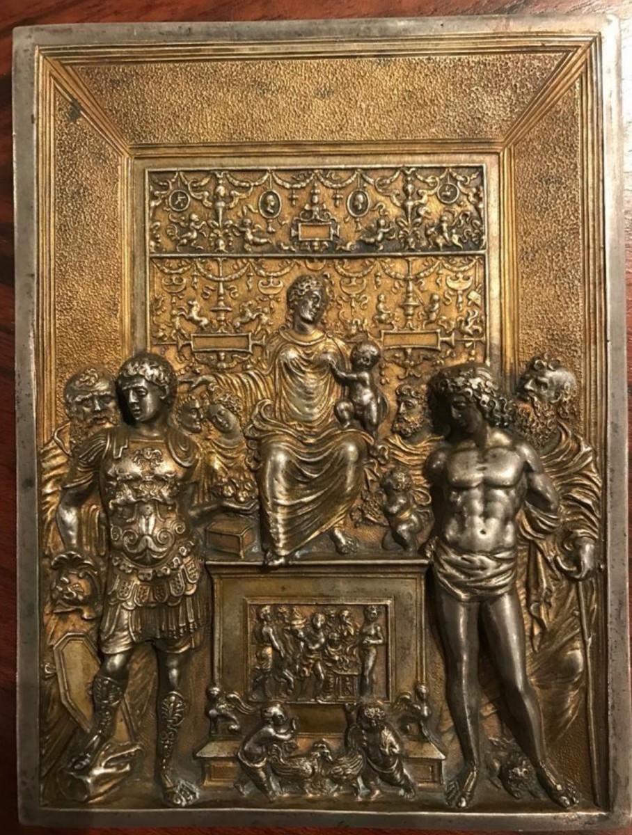 Virgin And Child Gilded Silver