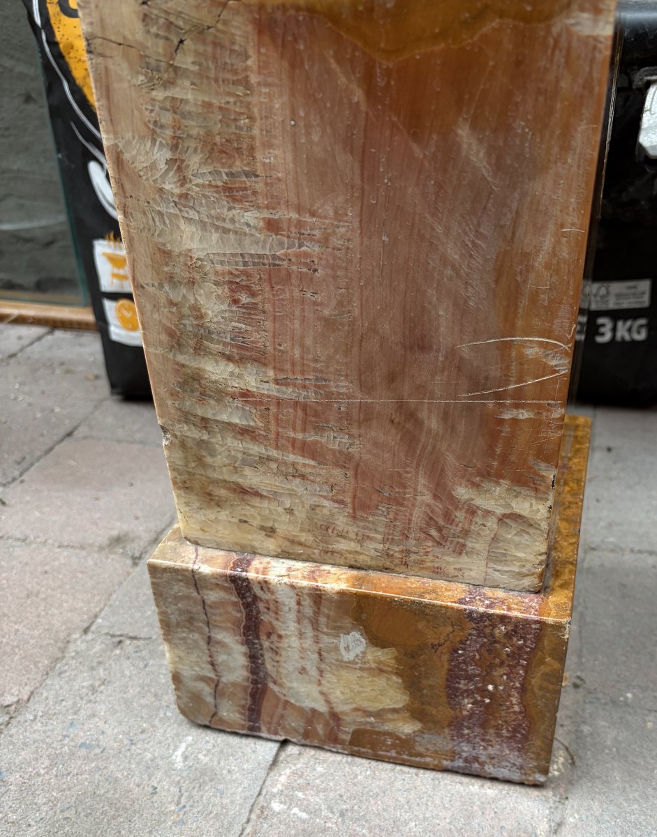 Art Deco Column Alabaster-photo-3