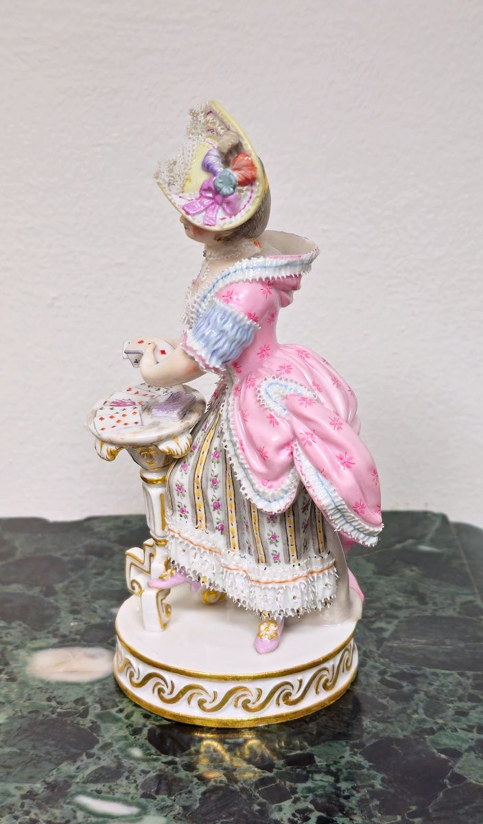 Lady With Crinoline By Meissen, Early 19th Century-photo-3