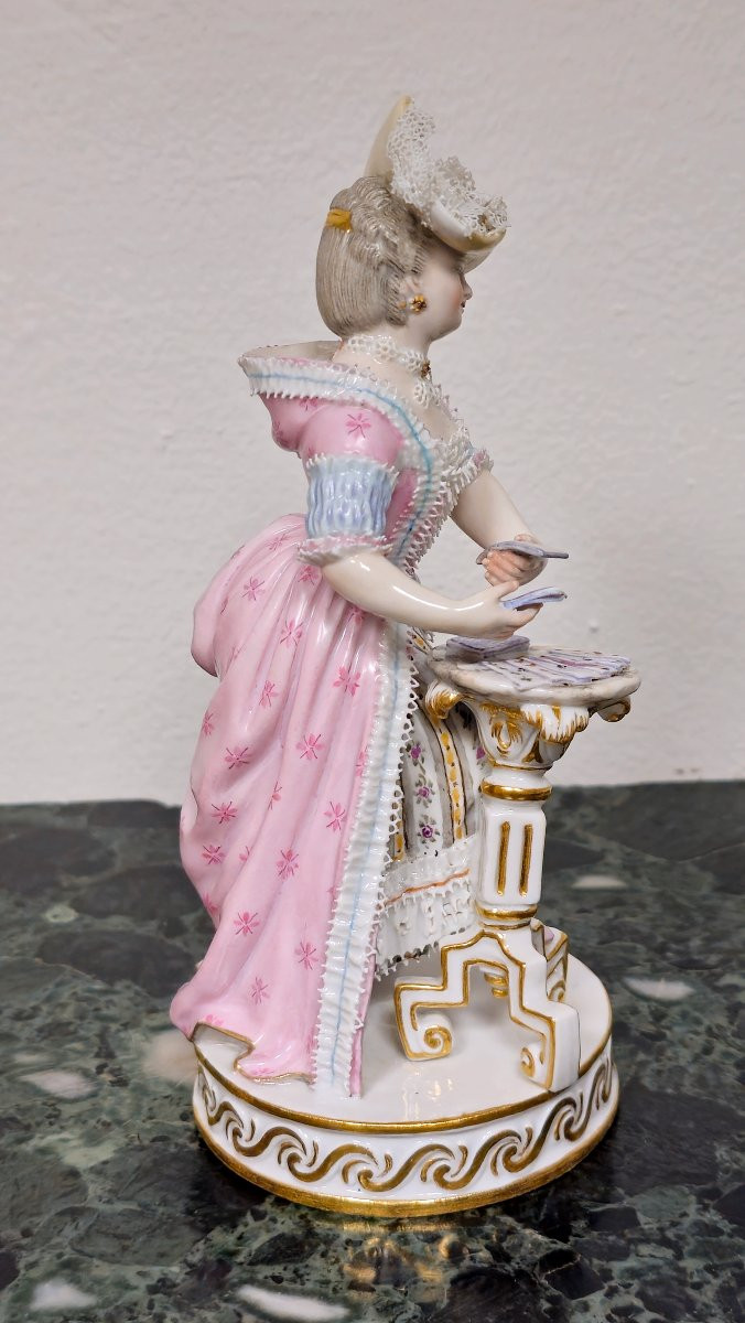 Lady With Crinoline By Meissen, Early 19th Century-photo-4